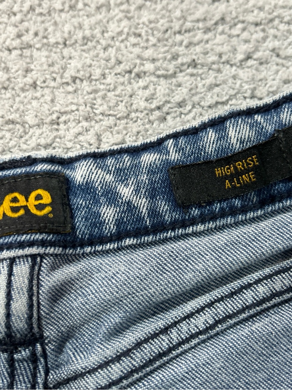 LEE High‎ Rise A Line Wide Leg Baggy Jeans 26 Stonewashed Y2K Retro EUC - Picture 4 of 10